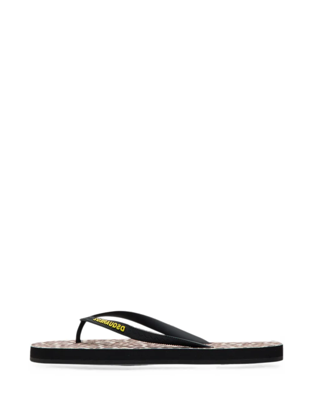 Dsquared2 Wild2 Leopard-print Flip Flops In Multi