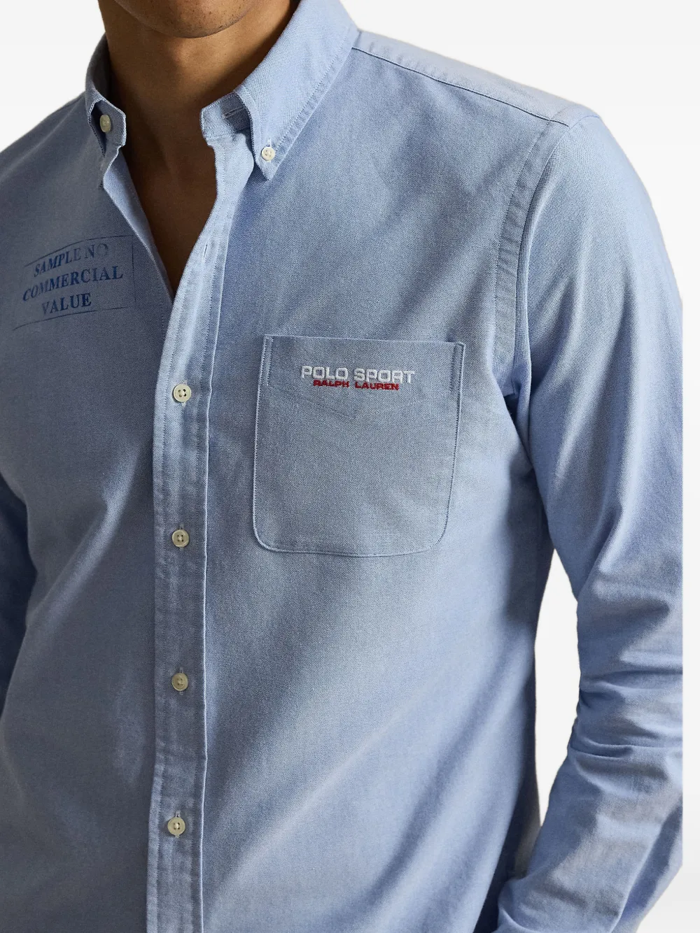 Polo Ralph Lauren Polo Sport overhemd met geborduurd logo Blauw