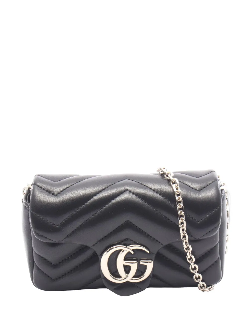 Gucci Pre-Owned 2016-2026 Mini GG Marmont Matelasse Leather crossbody bag - Schwarz
