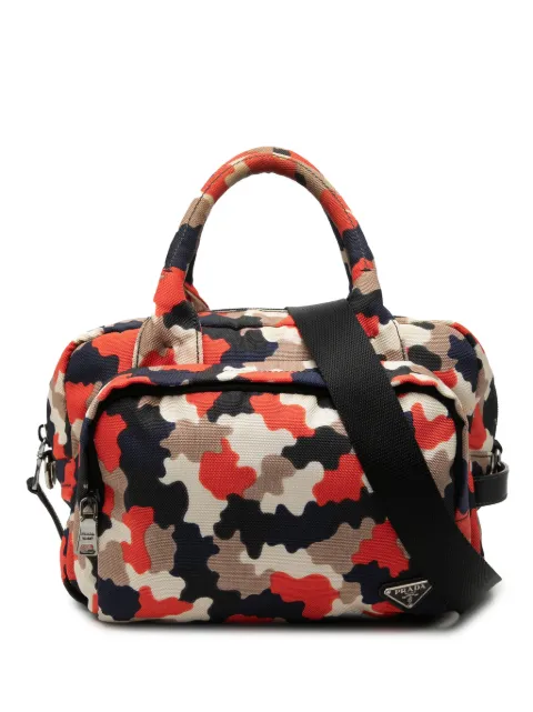 Prada Pre-Owned 2013-2026 Canvas Camouflage Cordura satchel