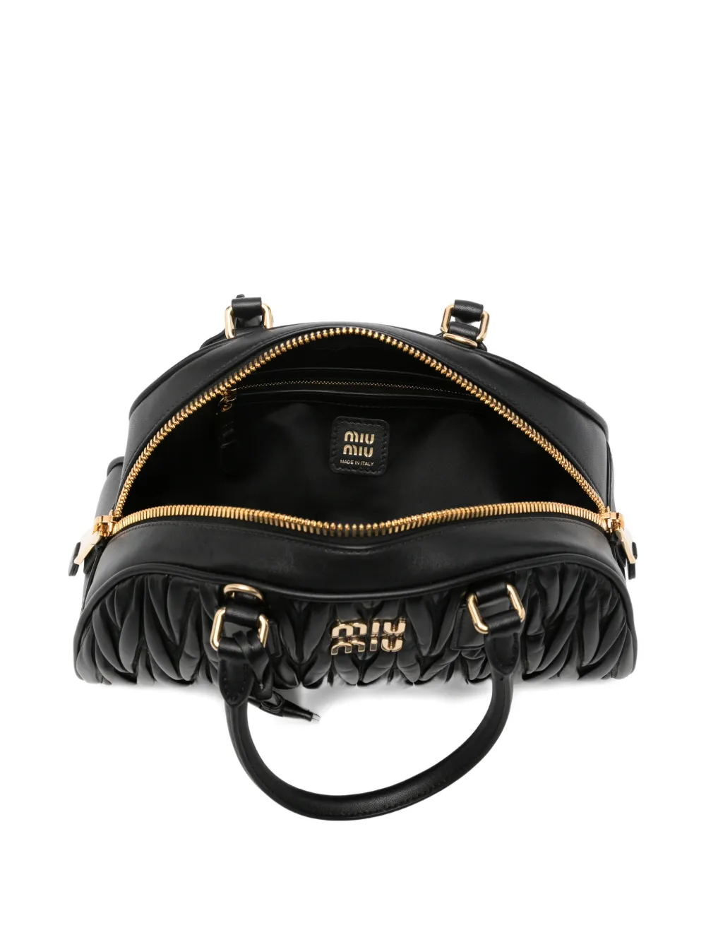 Miu Matelassé clutch Zwart