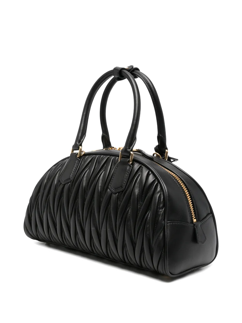 Miu Matelassé clutch Zwart