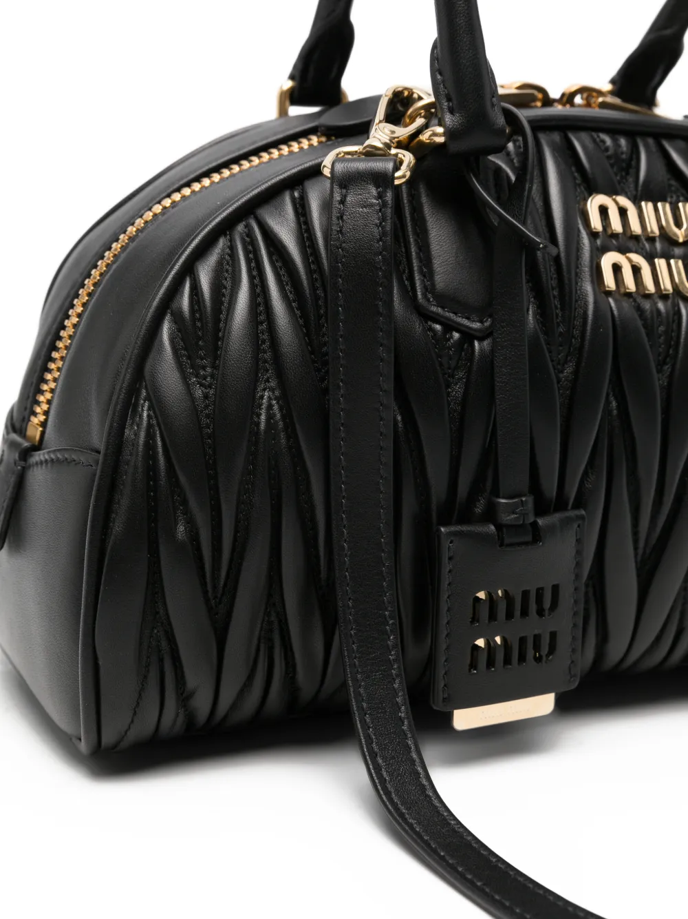 Miu Matelassé clutch Zwart