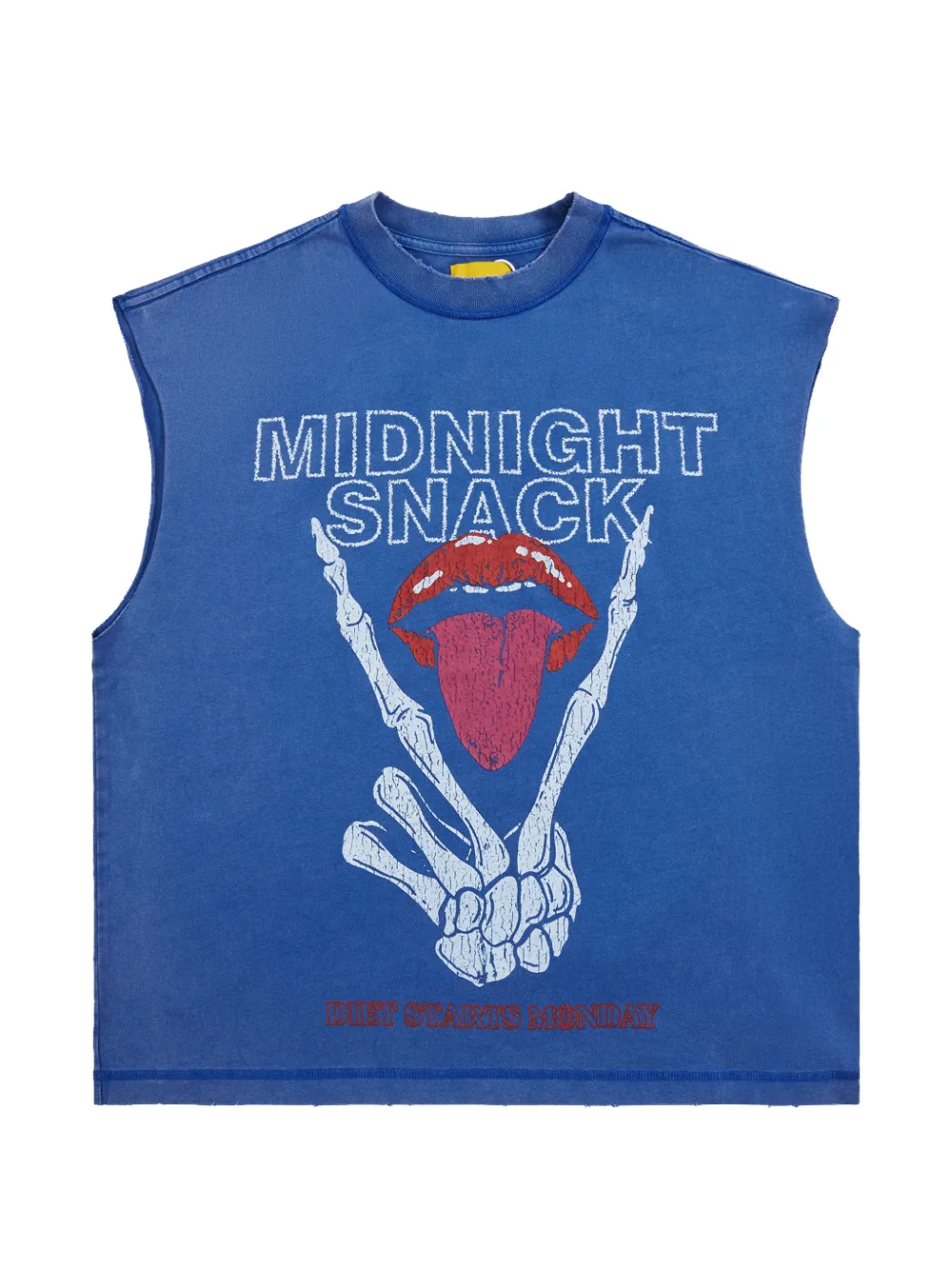 Diet Starts Monday T-shirt smanicata Midnight Snack con stampa grafica - Blu