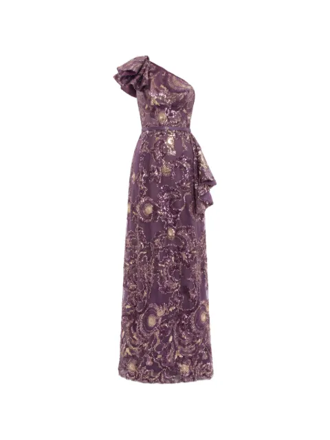 Saiid Kobeisy ruffled sequin-embellished maxi dress