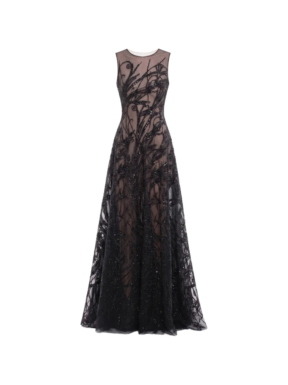 Saiid Kobeisy sequin-embellished bow-detail maxi gown - Nero