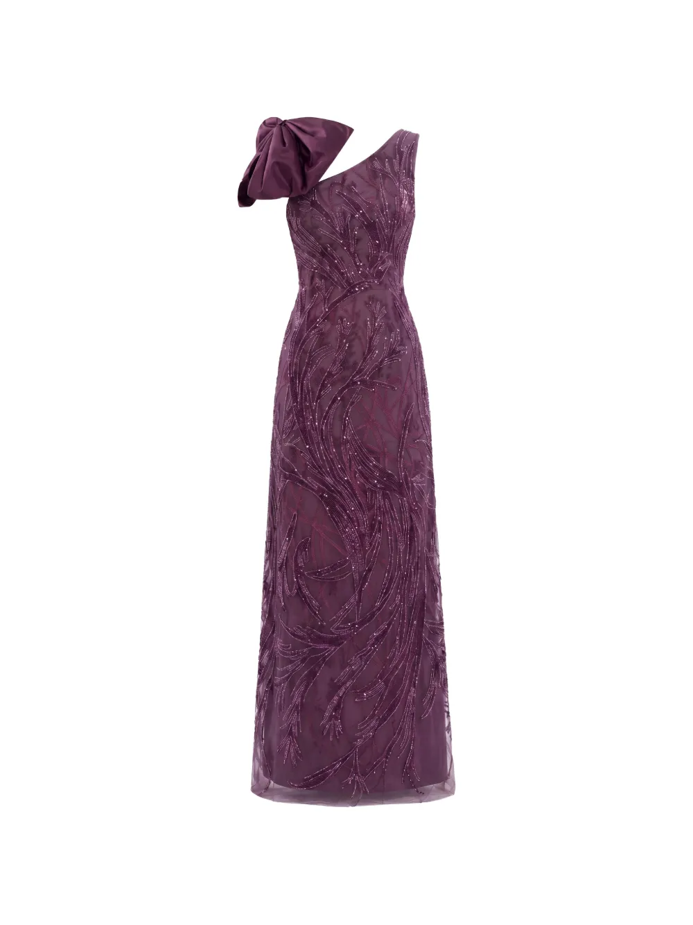 Saiid Kobeisy asymmetrical embroidered bow maxi dress - Viola