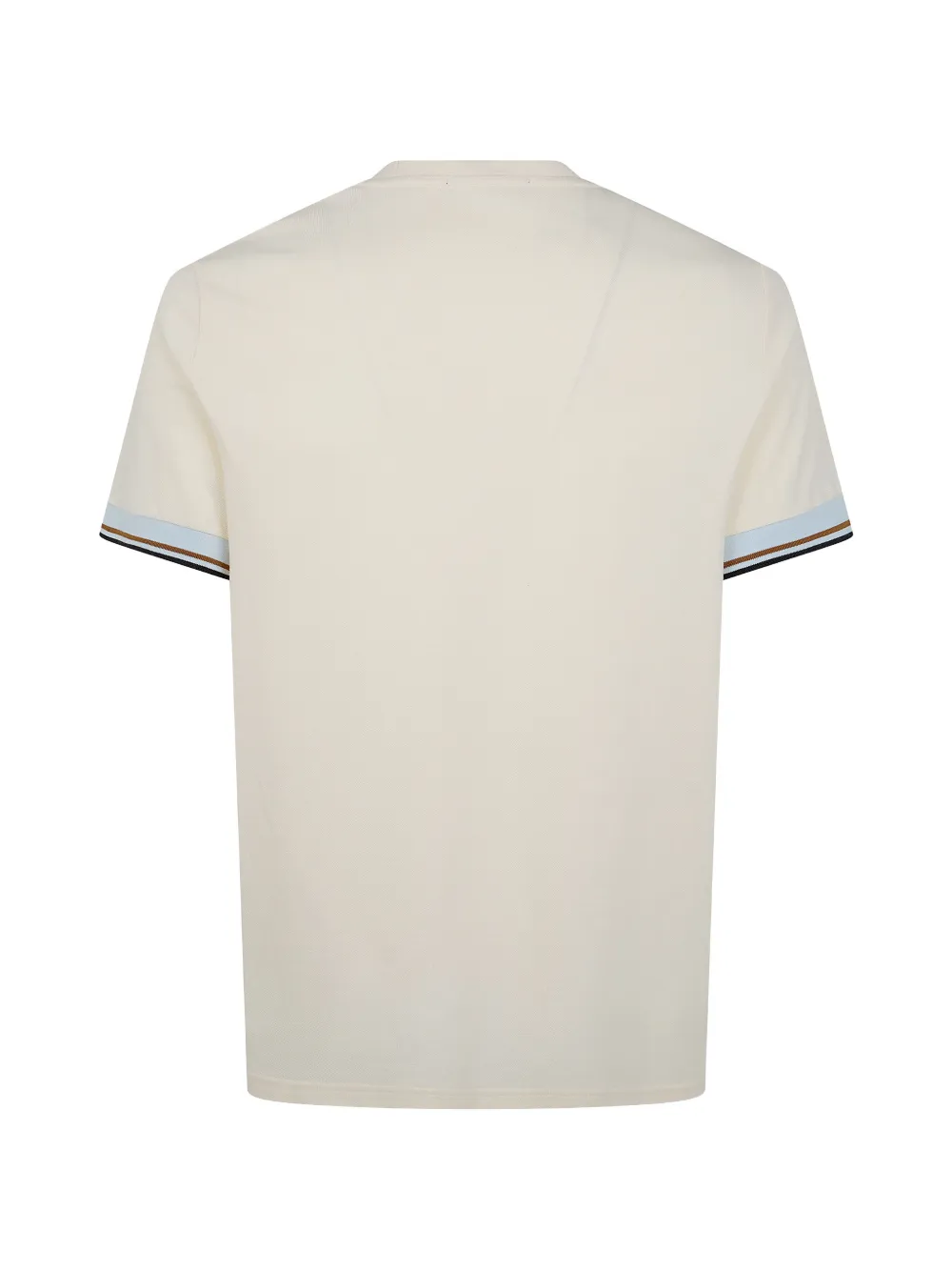 Fred Perry Laurel Wreath T-shirt met omgeslagen manchetten Beige