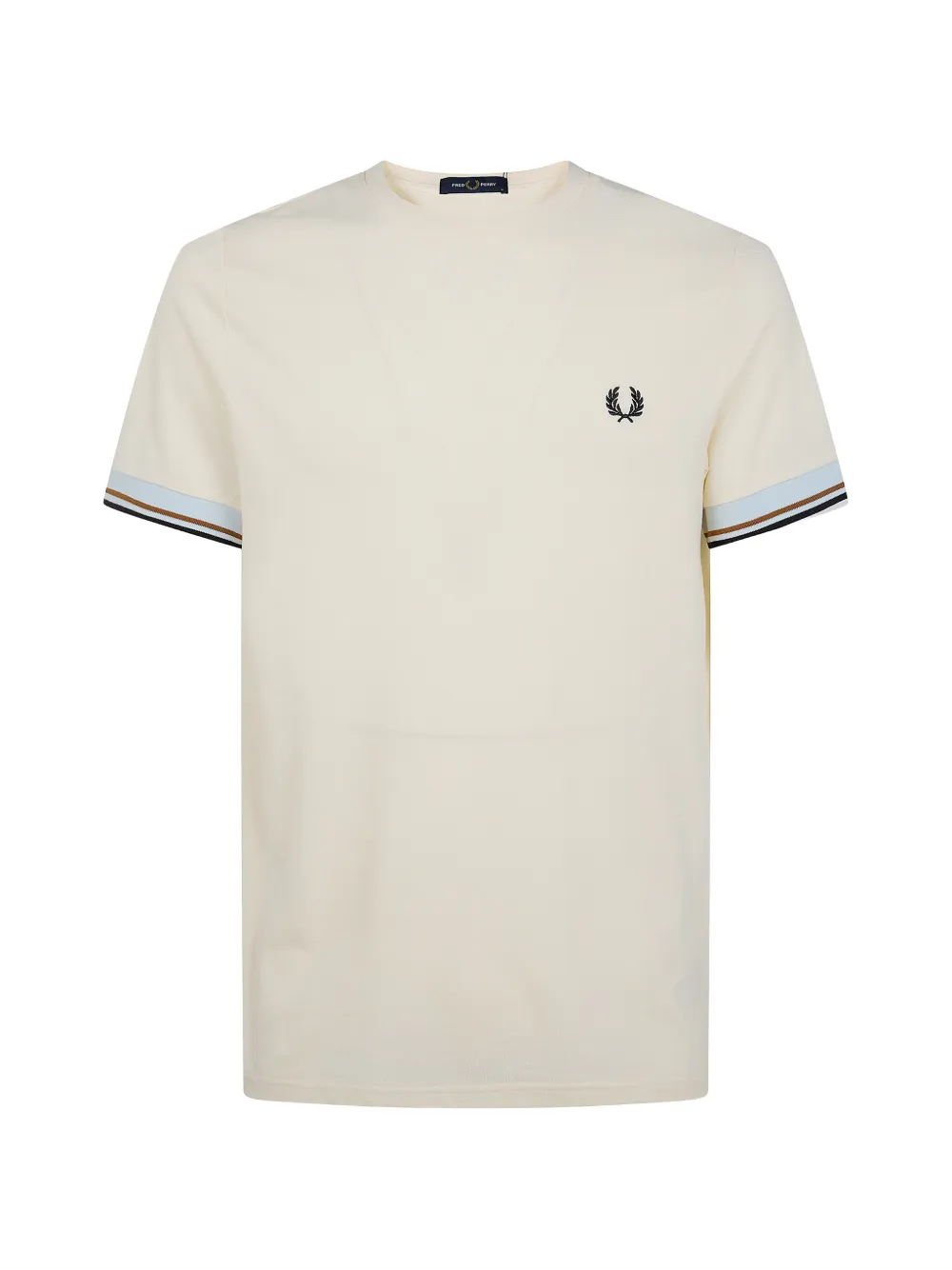 Fred Perry Laurel Wreath tipped-cuff T-shirt - Nude