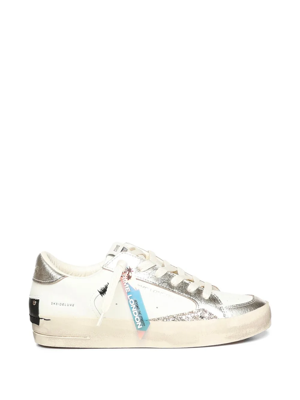 Crime London SK8 Deluxe glitter-detail sneakers Wit