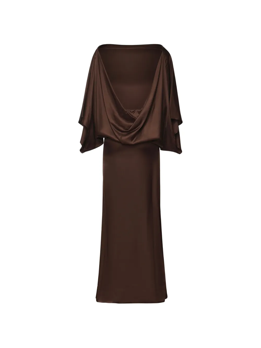 Nineminutes Tha Macha batwing-sleeve maxi dress - Marrone