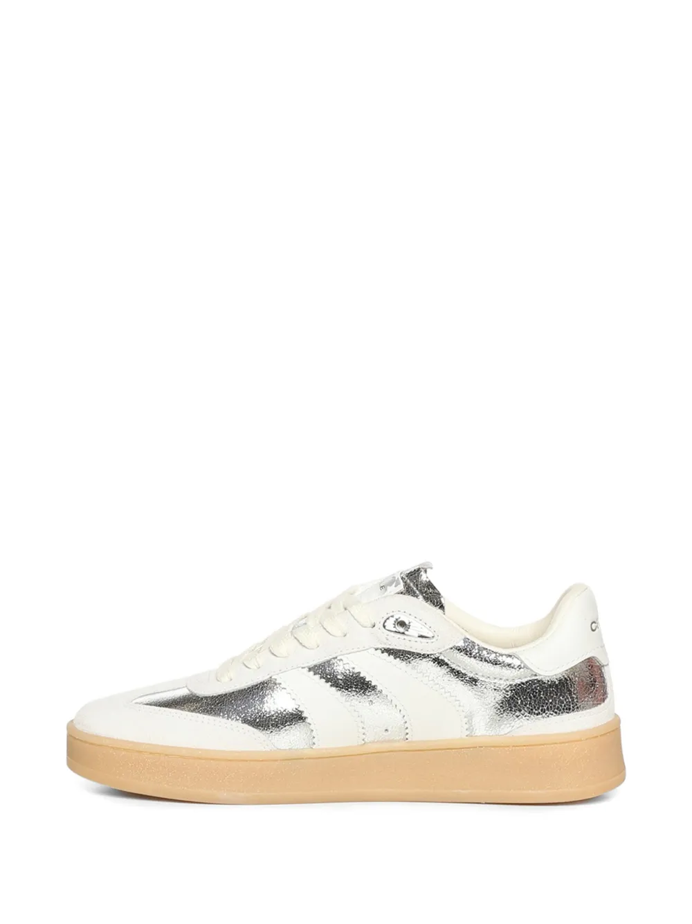 Crime London Wembley metallic-effect sneakers Wit