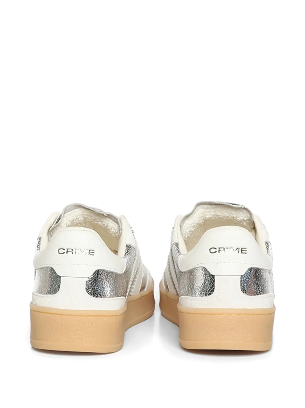 Crime London Wembley metallic-effect sneakers Wit