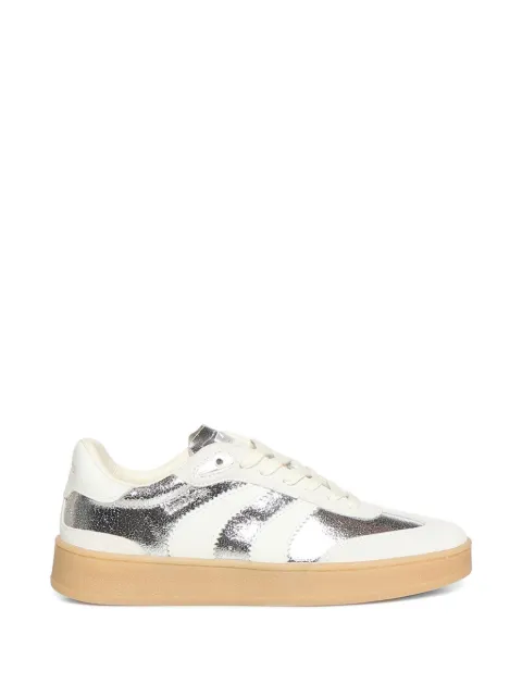 Crime London Wembley metallic-effect sneakers