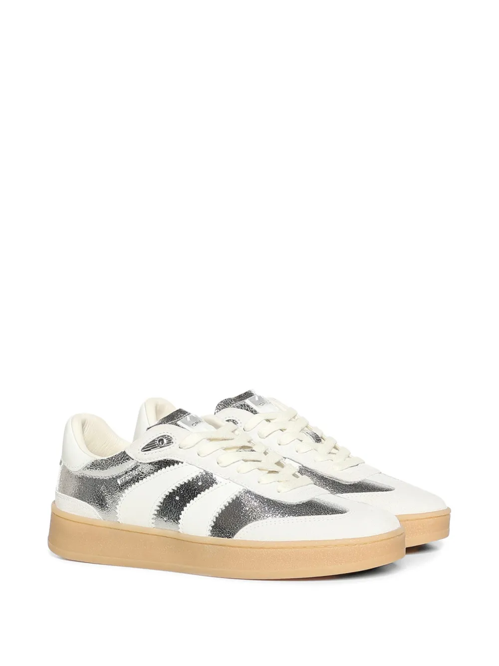 Crime London Wembley metallic-effect sneakers Wit