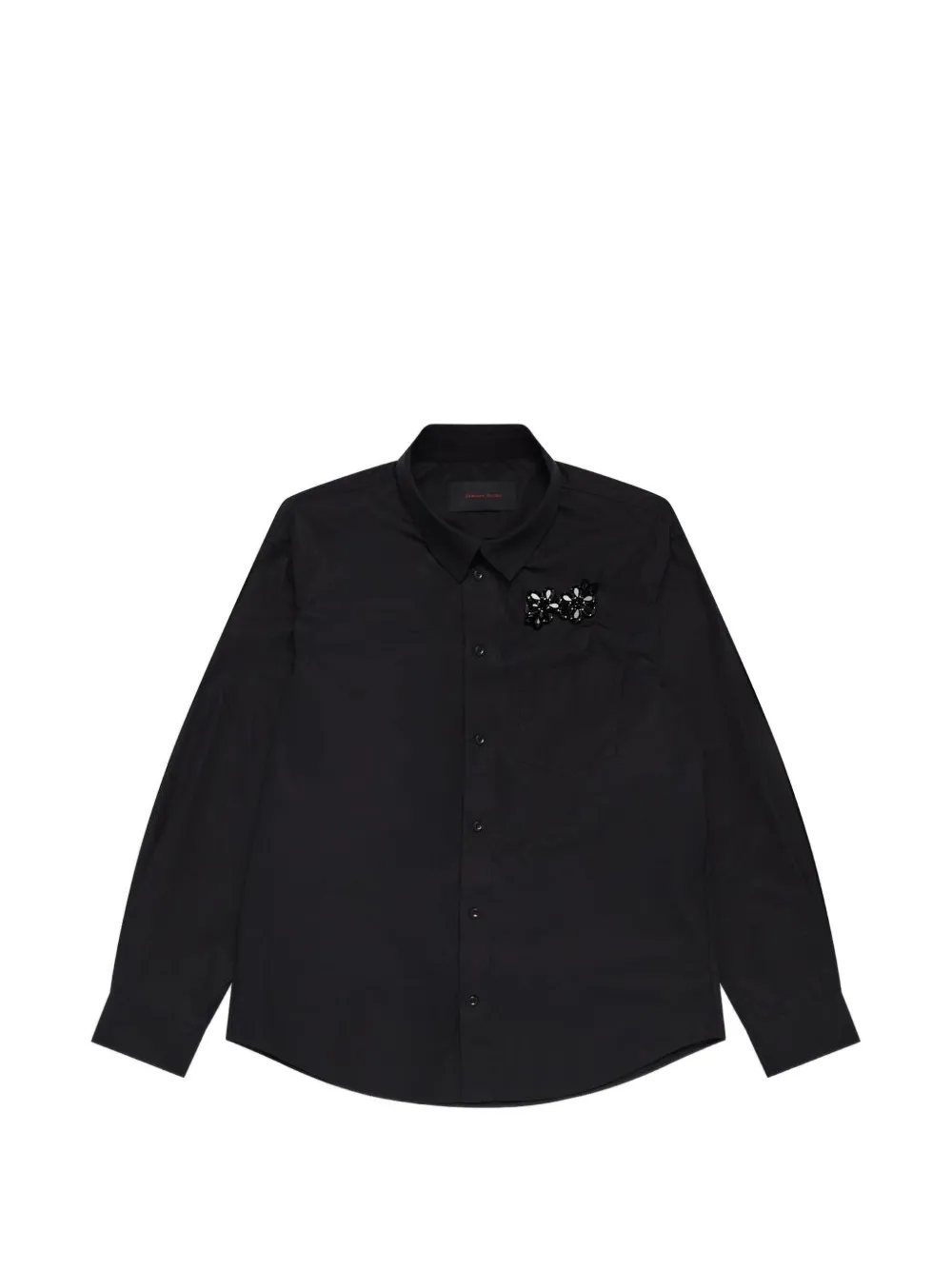 Simone Rocha embellished-detail classic shirt - Nero