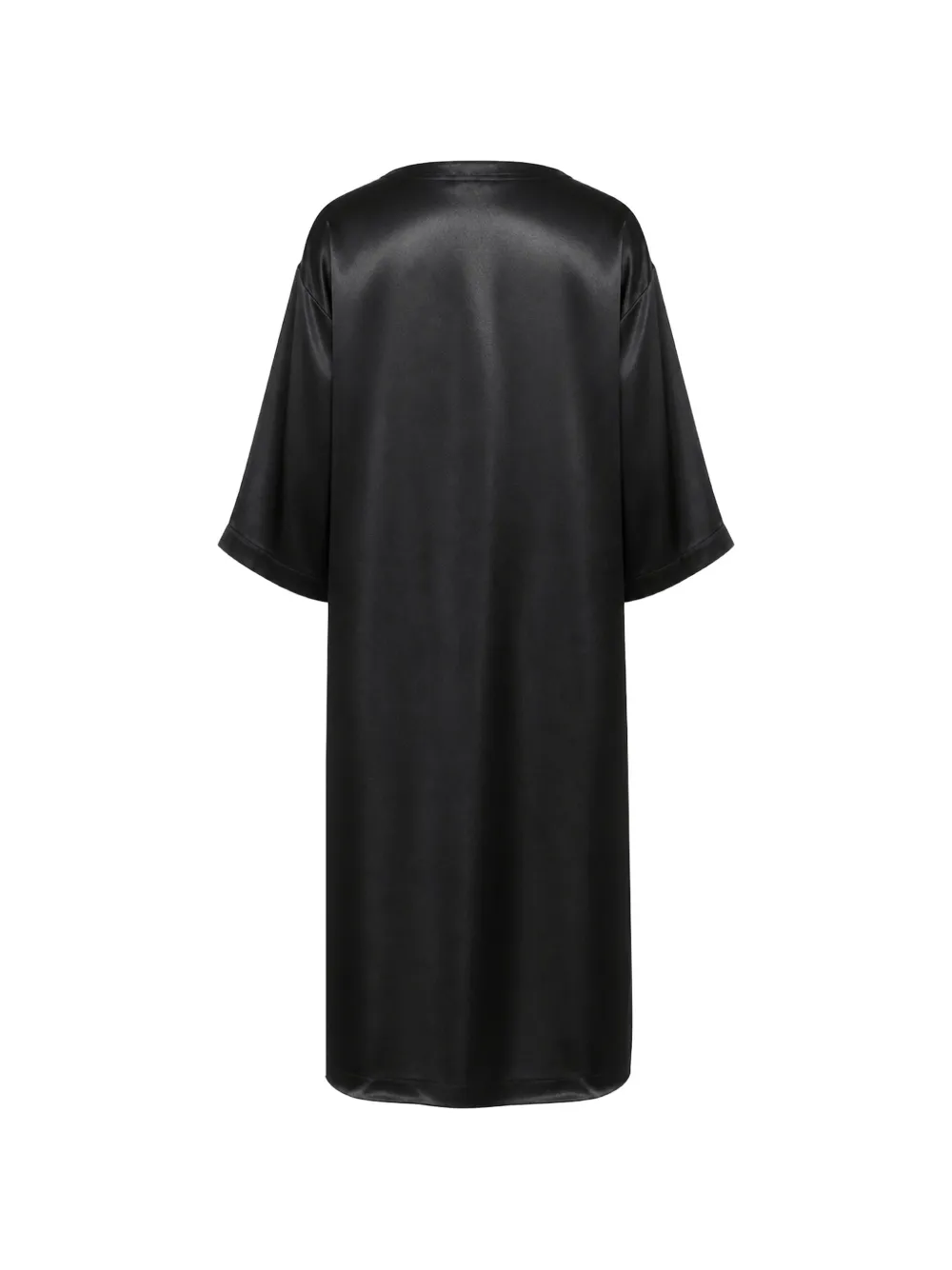DARKPARK Tara asymmetrische blouse met satijnen afwerking Zwart