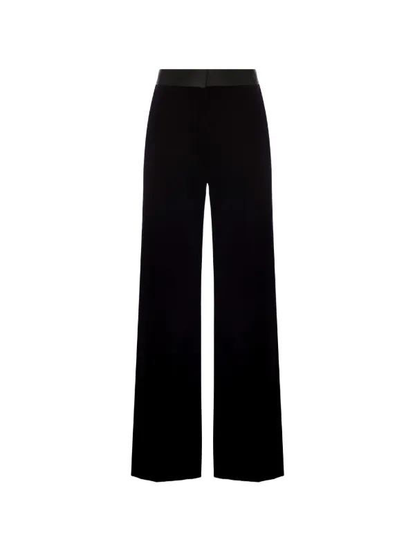 Victoria Beckham Alina Straight Leg Trousers in Blue