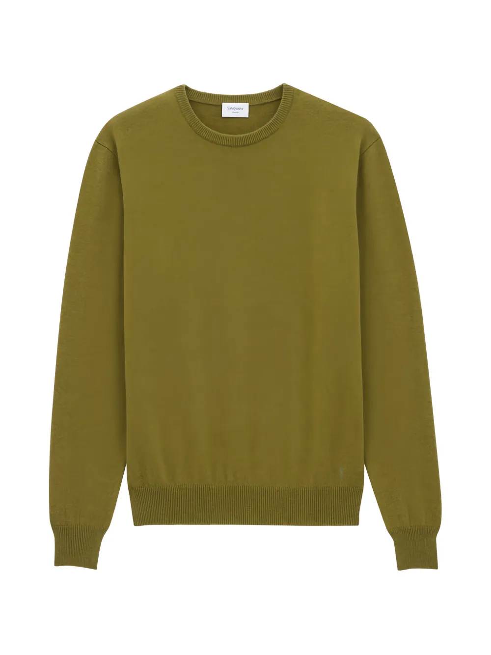 Saint Laurent ribbed-trim sweater - Green