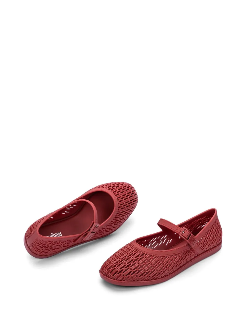 Melissa Harper perforated-design ballet flats Rood