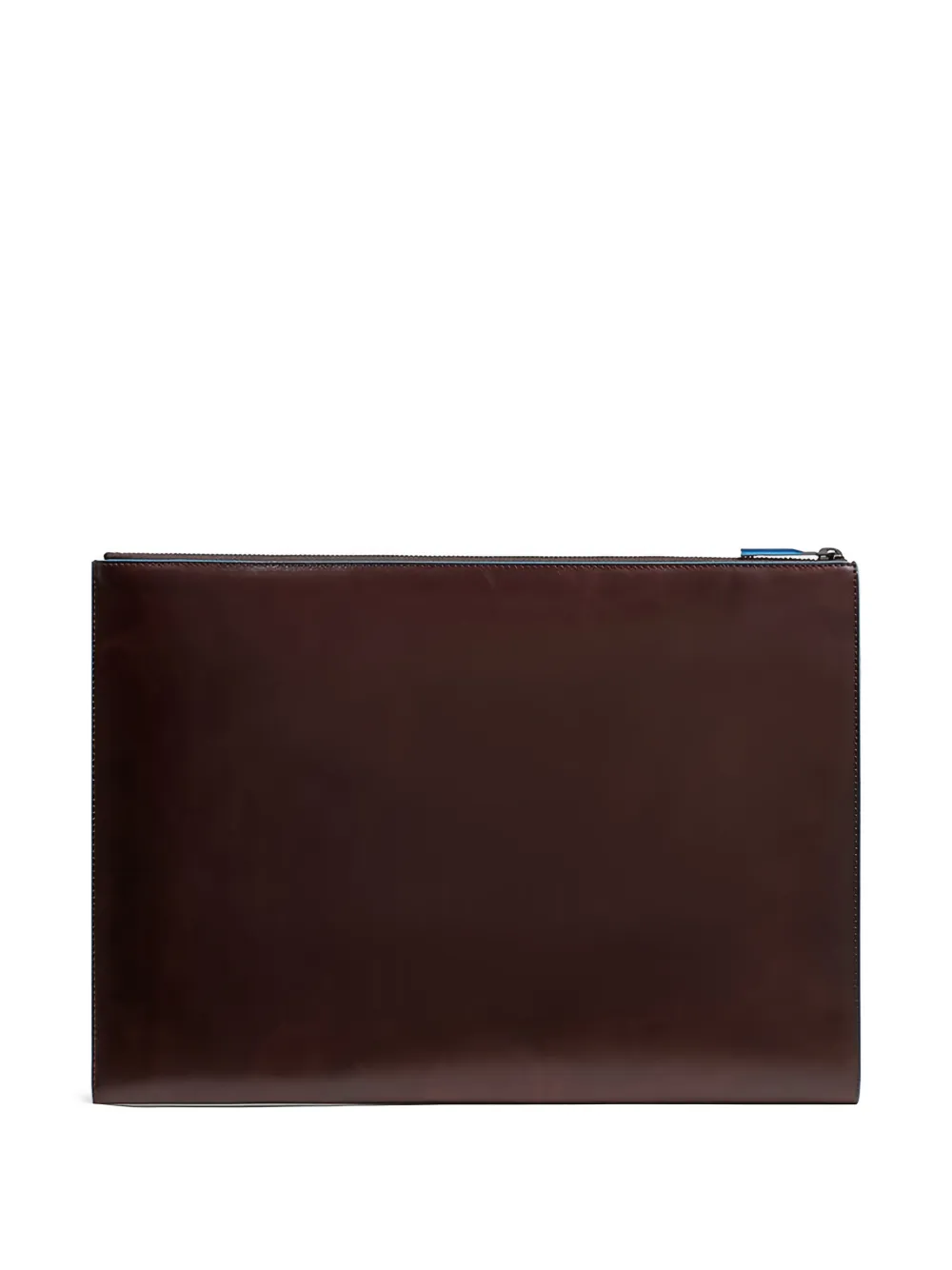 PIQUADRO iPad Pro 13-inch leren clutch met logo-plakkaat en rits Rood