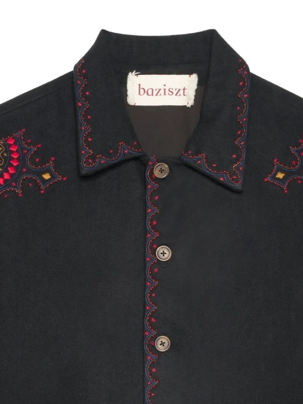 Baziszt Scarlet Embroidered Jacket | Black | FARFETCH TH