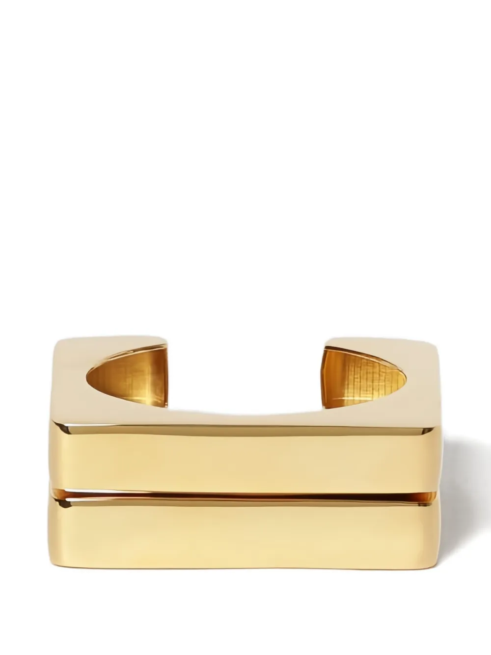 Elisabetta Franchi square-shape rigid cuff bracelets - Oro