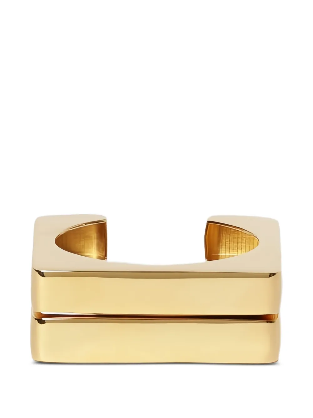 Elisabetta Franchi square-shape rigid cuff bracelets - Oro
