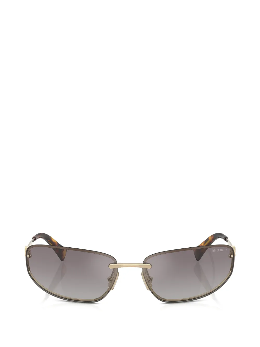 Miu Miu rimless geometric-frame sunglasses - Grau