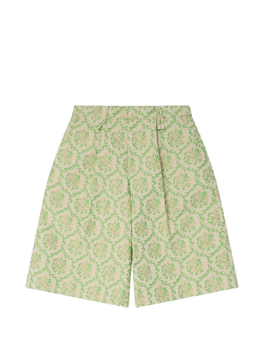 Simone Rocha floral-jacquard tailored trousers - Verde