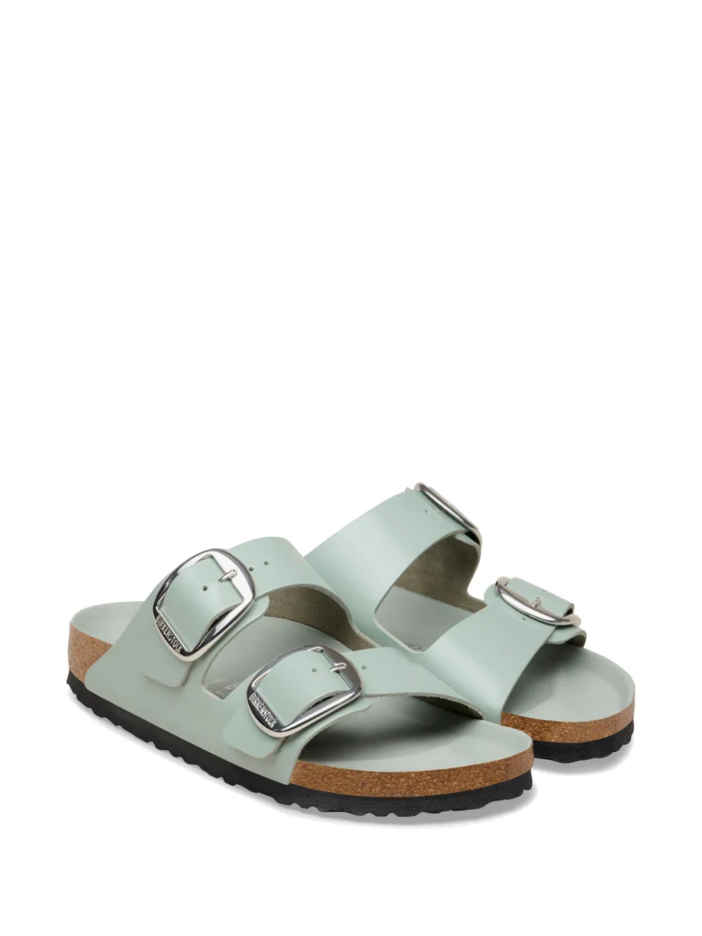 Birkenstock Arizona leren sandalen met gesp Groen