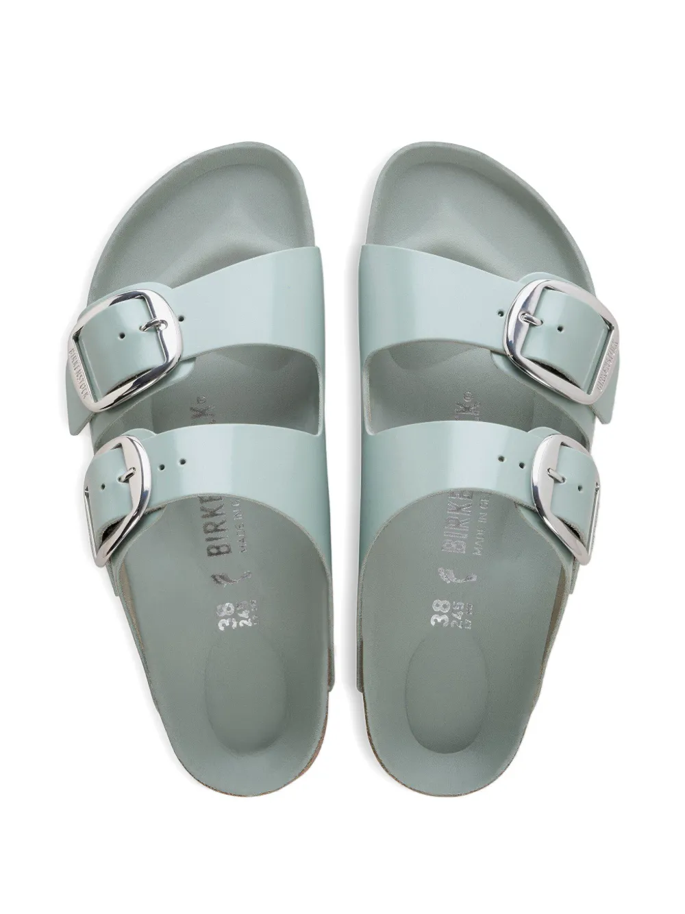 Birkenstock Arizona leren sandalen met gesp Groen
