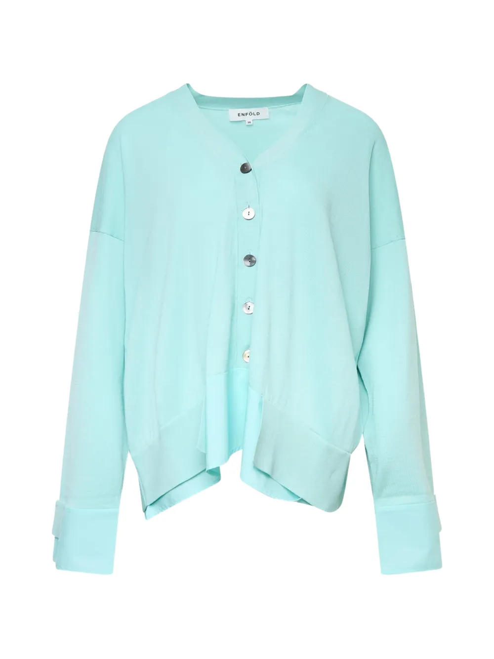 Enföld fine-knit V-neck cardigan - Blu