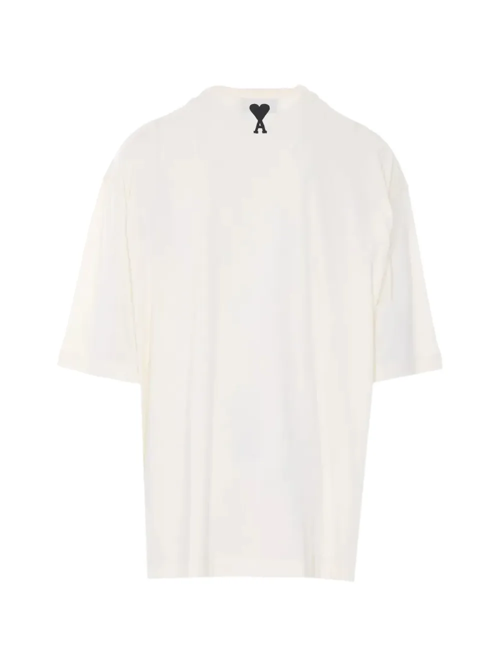 AMI Paris T-shirt met logoprint Beige