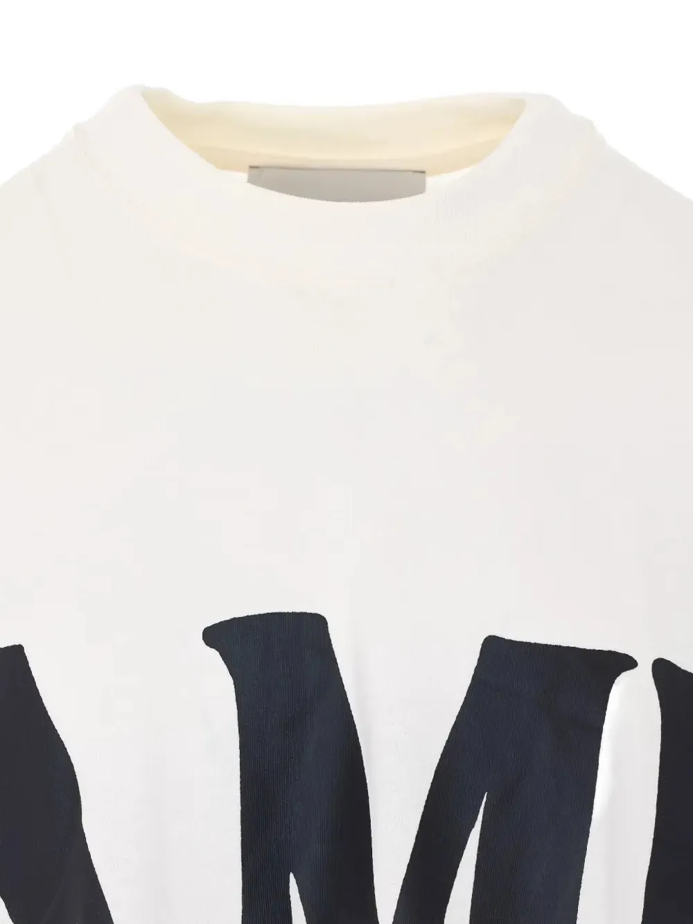 AMI Paris T-shirt met logoprint Beige