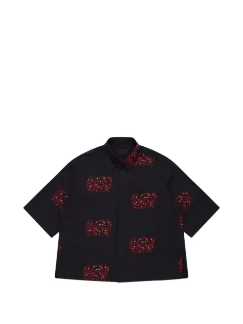 Simone Rocha embroidered boxy-fit shirt