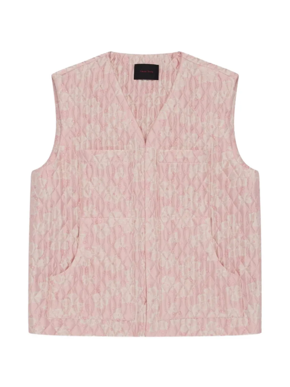 Simone Rocha floral-quilted vest - Rosa
