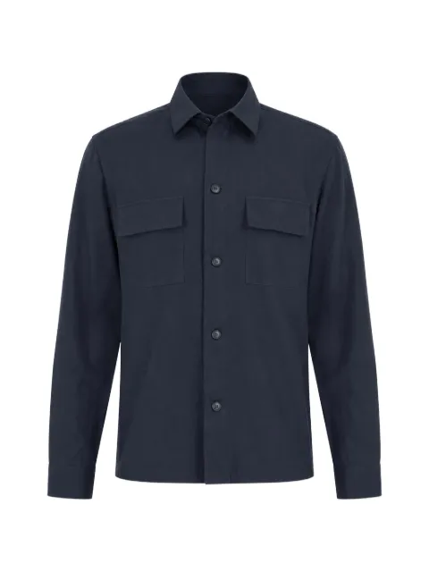 BOSS flap-pocket long-sleeved shirt