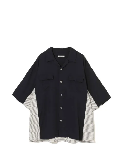 Undercover striped panelled shirt