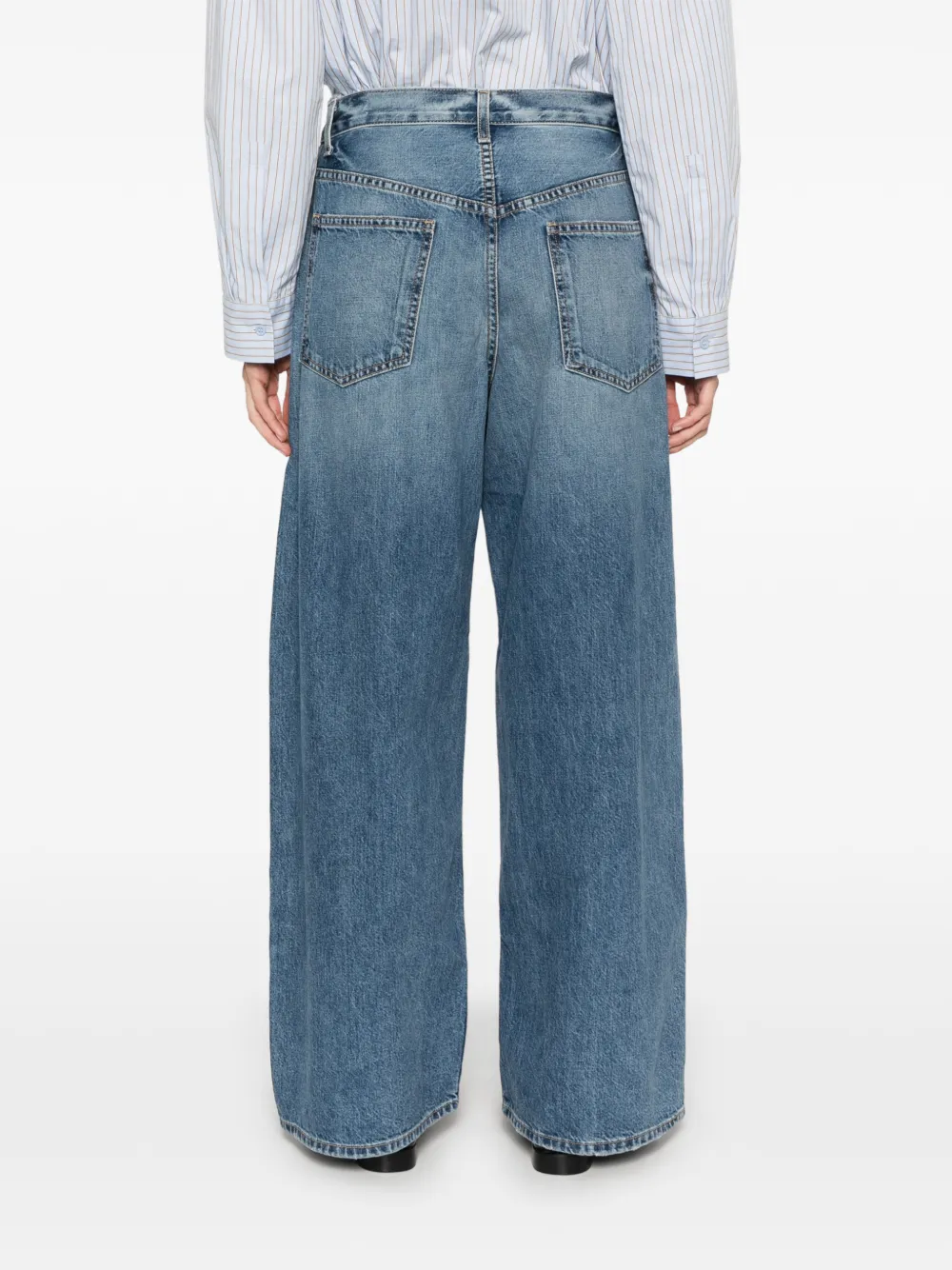 Nili Lotan Jeans met wijde pijpen Blauw