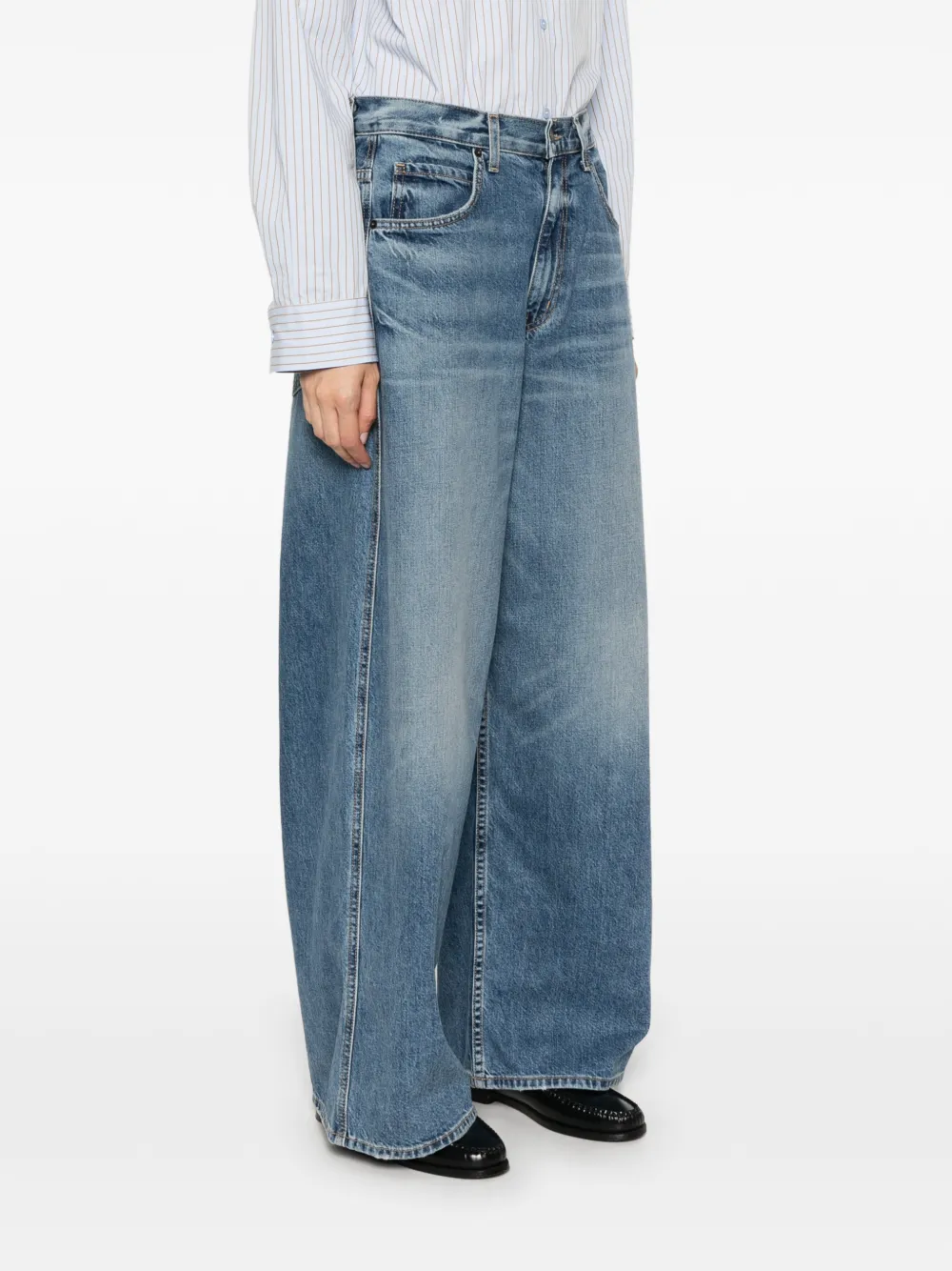 Nili Lotan Jeans met wijde pijpen Blauw