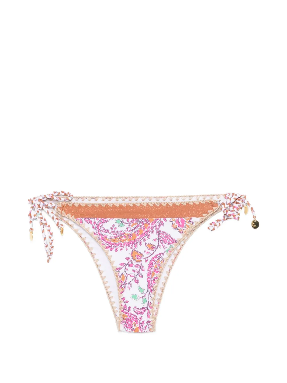 BANANA MOON Slip bikini con stampa paisley - Bianco
