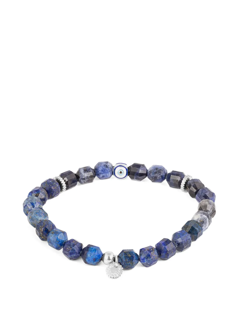  Tateossian Bracciale Hexade Evil Eye Con Perline - Argento 