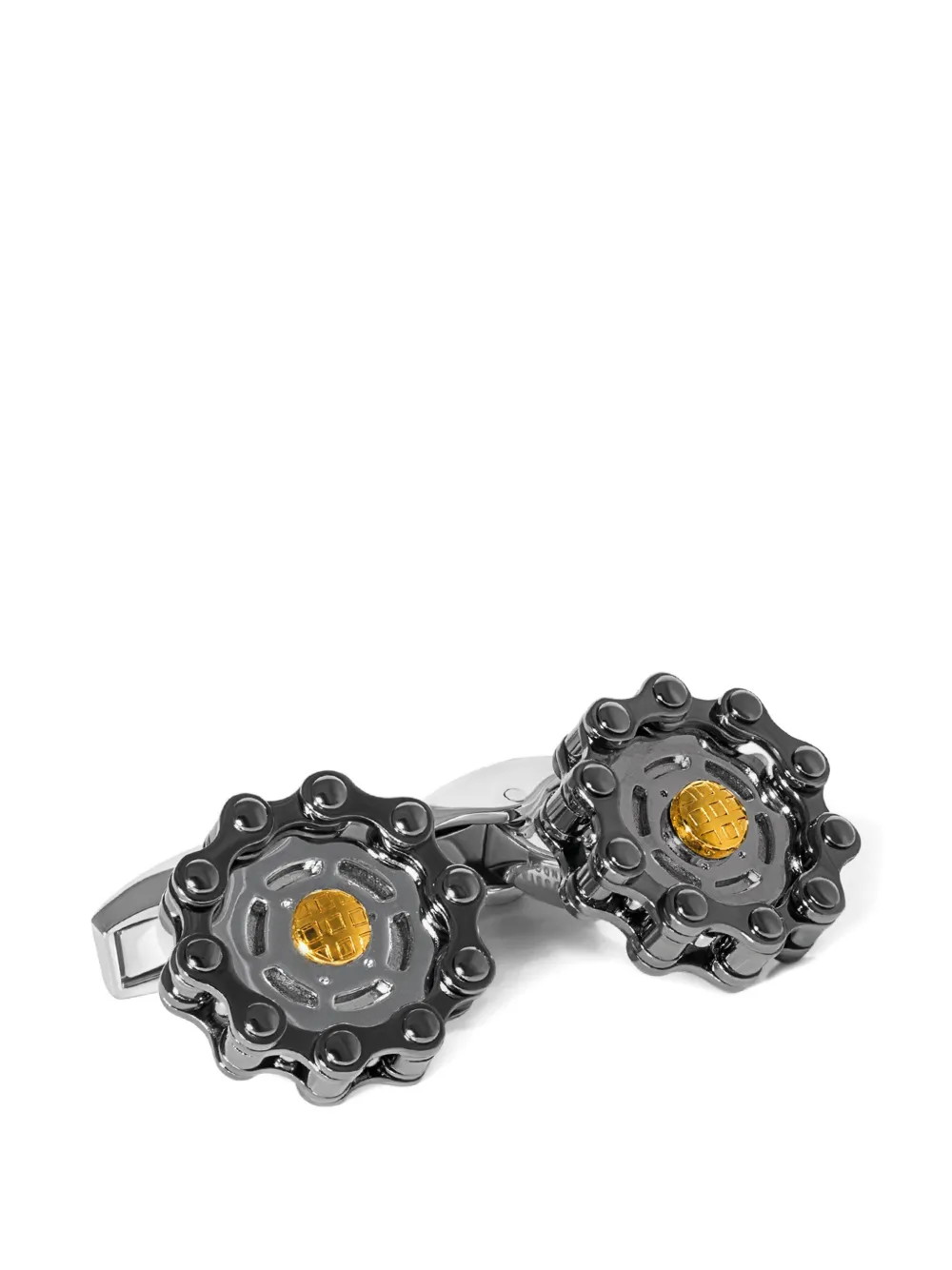 Tateossian Bici Gear chain-link cufflinks - Argento