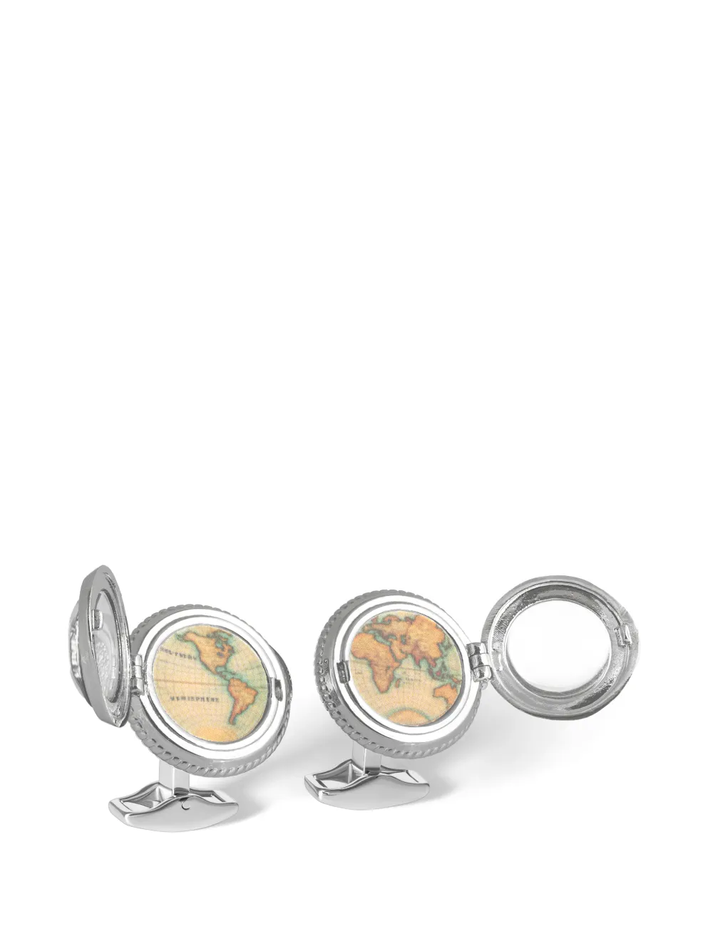 Tateossian World Porthole cufflinks - Argento