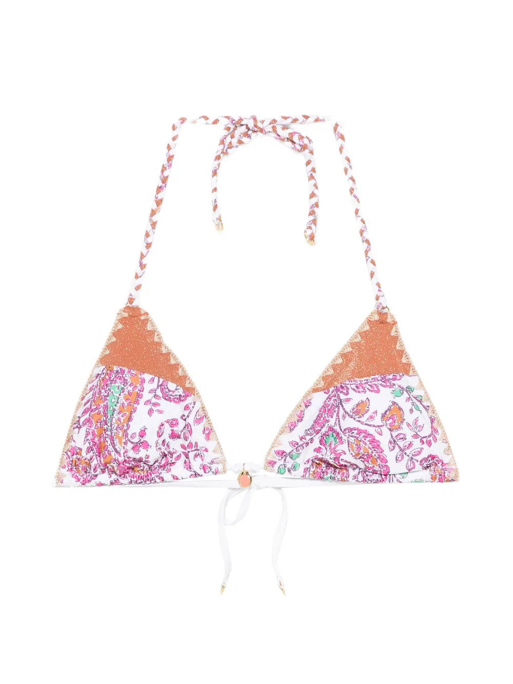 BANANA MOON Top bikini con stampa paisley - Bianco