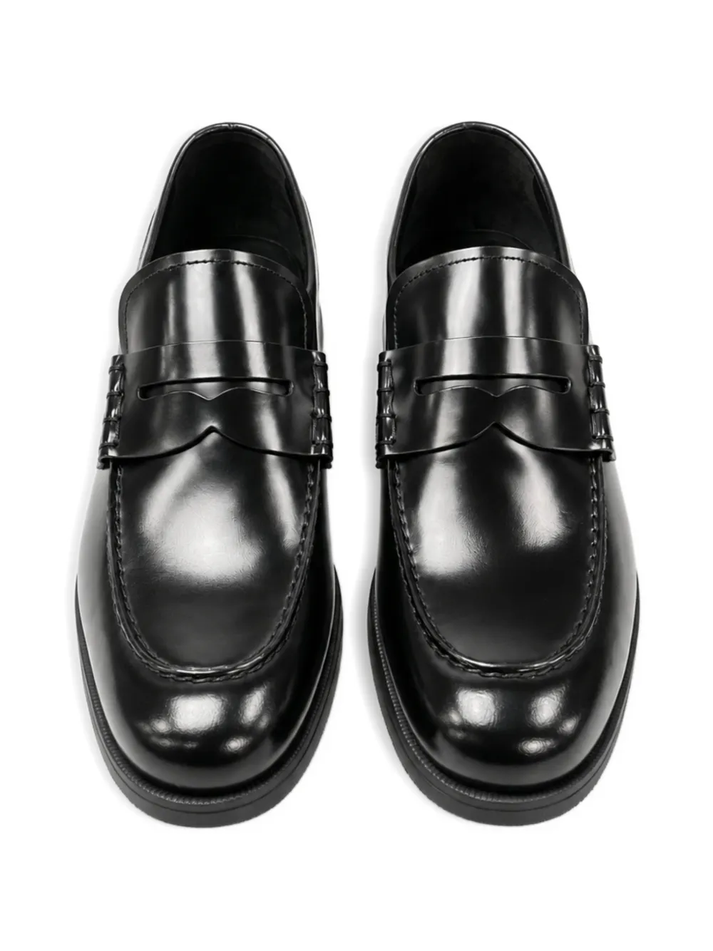 Church's leather penny loafers Zwart