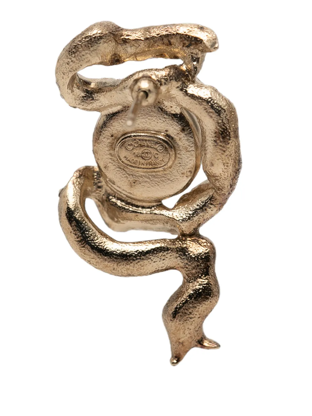  Chanel Pre-owned Boucles D'oreilles En Plaqué Or à Logo Cc En Perles Artificielles Et Strass à Clip (2018) 