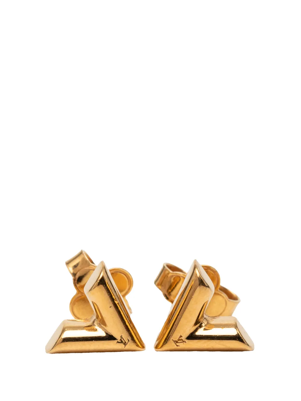 Louis Vuitton Pre-Owned 2021 Gold Plated Essential V Stud Earrings costume earrings