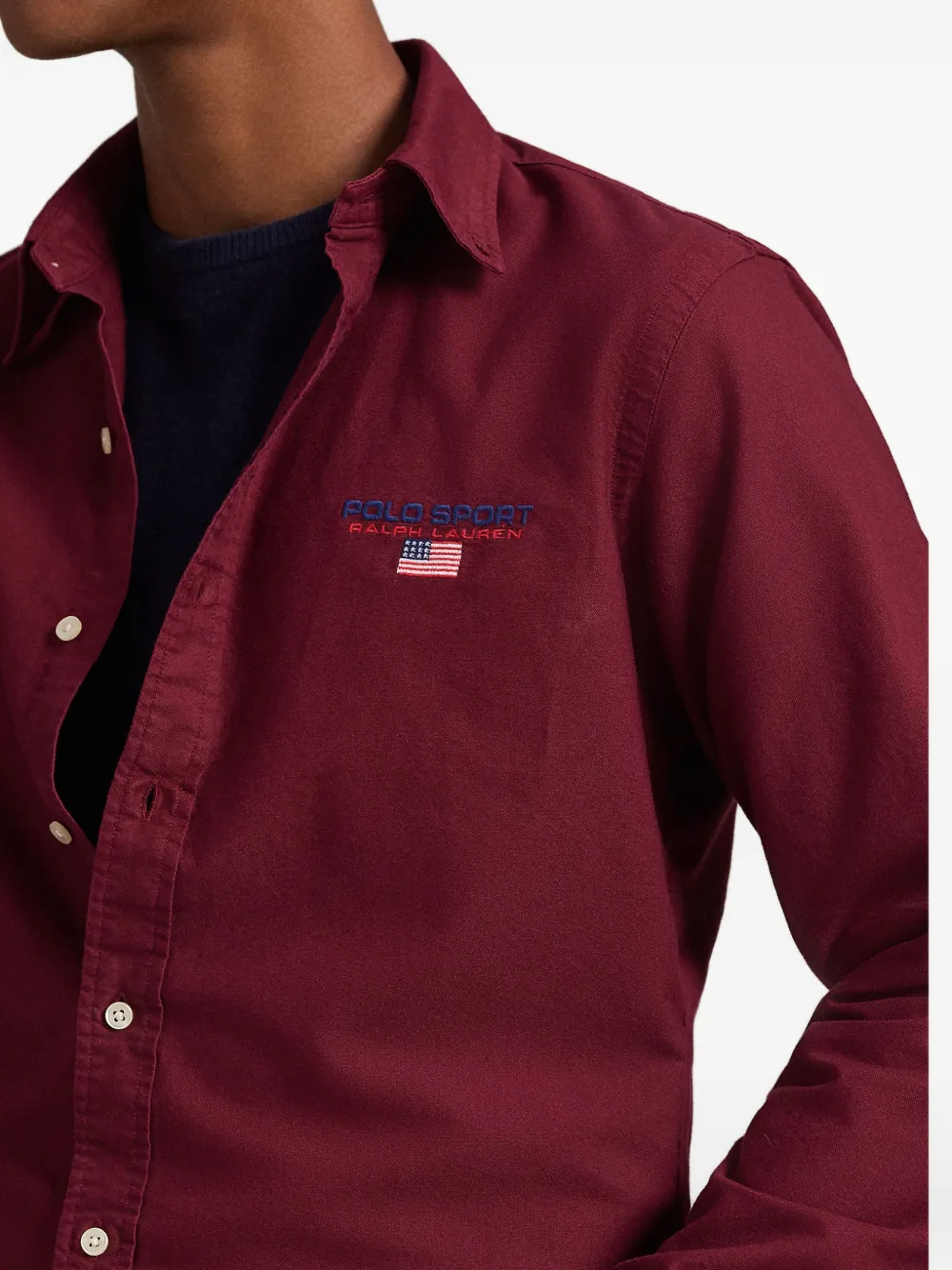 Polo Ralph Lauren Polo Sport overhemd met geborduurd logo Rood